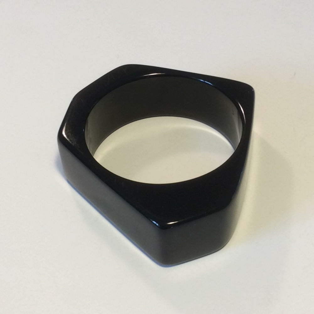 Marni Black resin bangle bracelet